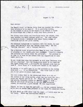 Unknown to Adrian Letter, August 24, 1959