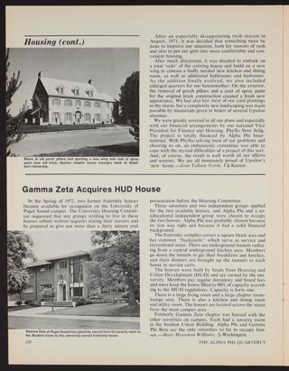 Chapter Housing: Gamma Zeta Acquires HUD House