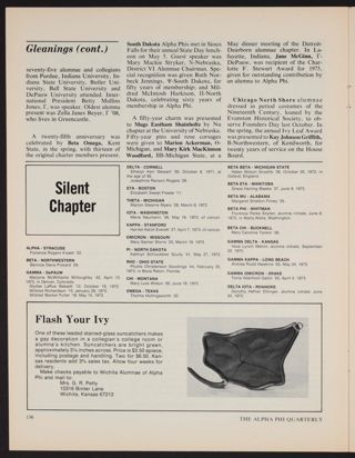 Alumnae Life: Gleanings, Fall 1973, Continued