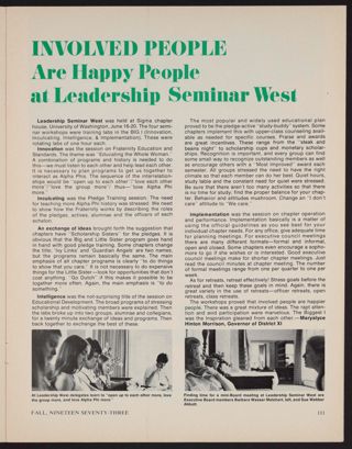 Involved People Are Happy People at Leadership Seminar West