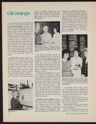 Alumnae Life: Gleanings, Fall 1973
