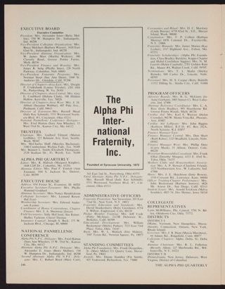 Fraternity Directory, Fall 1973