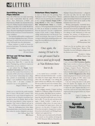 Letters, Spring 1993