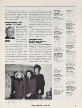 Alumnae Focus: Marriages, Spring 1993