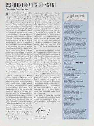 President's Message: Change Continues