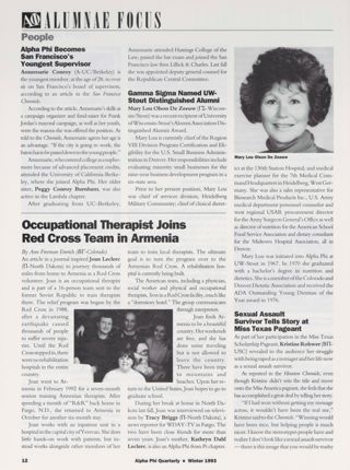 Alumnae Focus: People, Winter 1993
