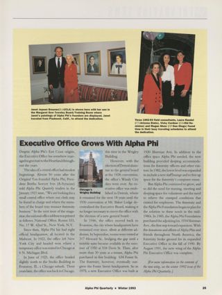 Executive Office Grows With Alpha Phi