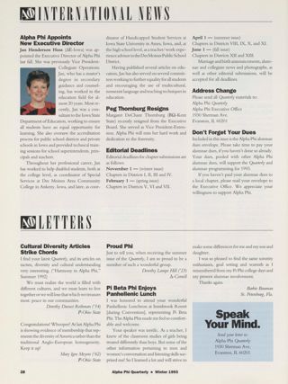 Alpha Phi International News, Winter 1993