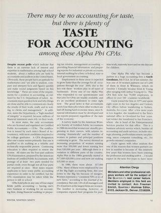 Taste for Accounting