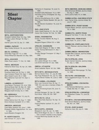 Silent Chapter, Winter 1990
