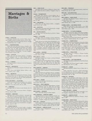 Marriages & Births, Winter 1990