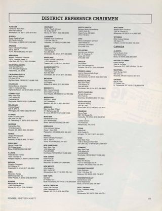 District Reference Chairmen, Summer 1990