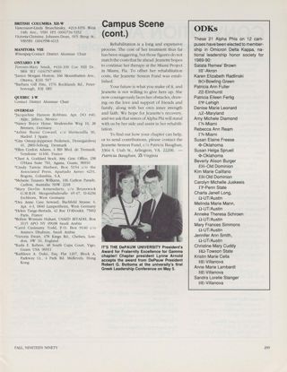 The Alpha Phi International Fraternity Directory, Fall 1990, Continued. Campus Scene, Fall 1990, Continued. ODKs. Convention Awards, Fall 1990