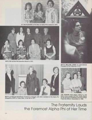 The Fraternity Lauds the Foremost Alpha Phi of Her Time: Hooray for BMJ!