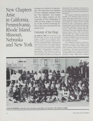 New Chapters Arise in California, Pennsylvania, Rhode Island, Missouri, Nebraska and New York