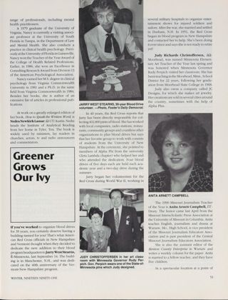Alumnae Life: Book Rack, Winter 1991, Continued. Greener Grows Our Ivy, Winter 1991