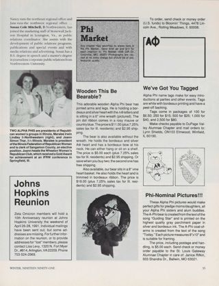 Greener Grows Our Ivy, Winter 1991, Continued. Johns Hopkins Reunion. Phi Market, Winter 1991