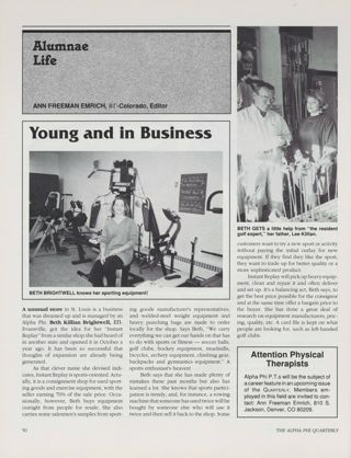 Alumnae Life: Young and in Business