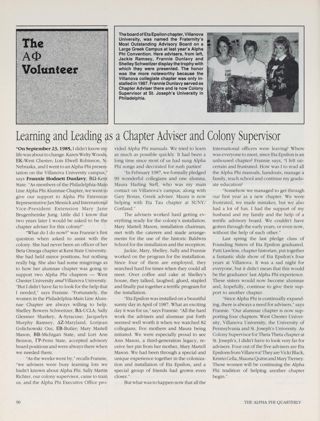 The Alpha Phi Volunteer: Learning and Leading as a Chapter Adviser and Colony Supervisor