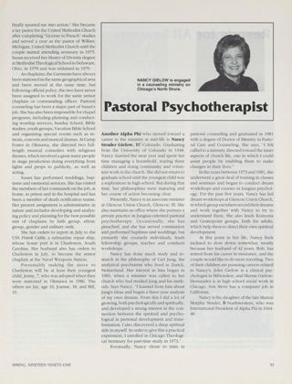 Alumnae Life: Navy Chaplain, Continued. Alumnae Life: Pastoral Psychotherapist