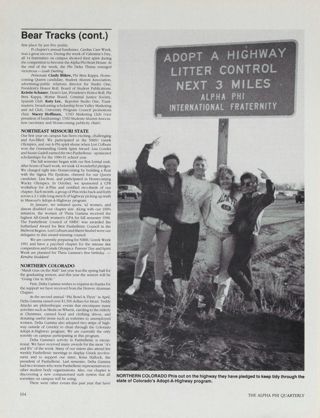 Bear Tracks: North Dakota, Summer 1991, Continued. Bear Tracks: Northeast Missouri State, Summer 1991. Bear Tracks: Northern Colorado, Summer 1991
