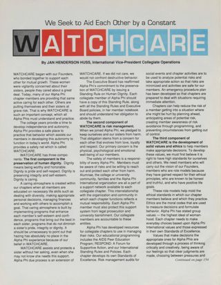 Watchcare, Summer 1991