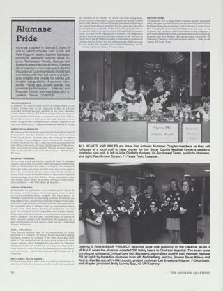 Alumnae Pride: Wichita, Kansas, Summer 1992. Alumnae Pride: Springfield, Missouri, Summer 1992. Alumnae Pride: Kearney, Nebraska, Summer 1992. Alumnae Pride: Omaha, Nebraska, Summer 1992. Alumnae Pride: Tulsa, Oklahoma, Summer 1992. Alumnae Pride: Sioux Falls, South Dakota, Summer 1992. Alumnae Pride: Denton, Texas, Summer 1992