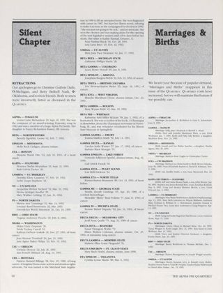 Silent Chapter, Summer 1992. Marriages & Births, Summer 1992