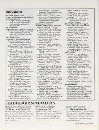 Convention Awards, Fall 1992, Continued. Leadership Specialists