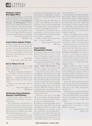 Letters, Summer 1994