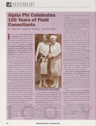 Alpha Phi Celebrates 100 Years of Field Consultants