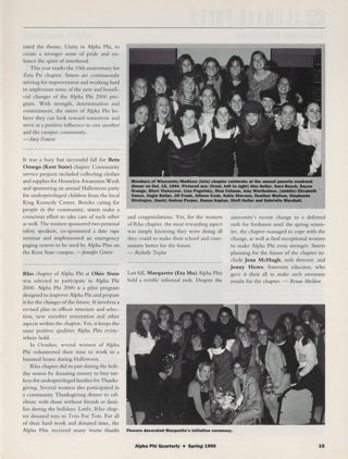 On Campus: Imagine Tomorrow: Dayton, Spring 1995, Continued. On Campus: Imagine Tomorrow: Kent State, Spring 1995. On Campus: Imagine Tomorrow: Ohio State, Spring 1995. Iota Chapter During Parents' Weekend Photograph, Spring 1995. On Campus: Imagine Tomorrow: Marquette, Spring 1995