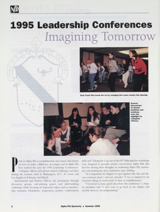 1995 Leadership Conferences: Imagining Tomorrow by Improving Today