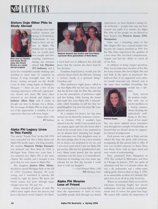 Letters, Spring 1996