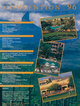 Alpha Phi Convention '96 Advertisement, Spring 1996