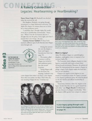 A Family Connection: Legacies: Heartwarming or Heartbreaking?