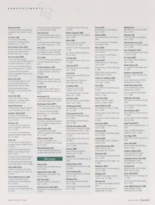 Announcements: New Arrivals, Summer 2001, Continued. Announcements: Marriages, Summer 2001