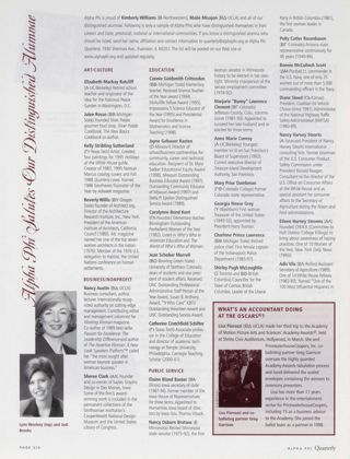 Alpha Phi Salutes Our Distinguished Alumnae, Fall 2001