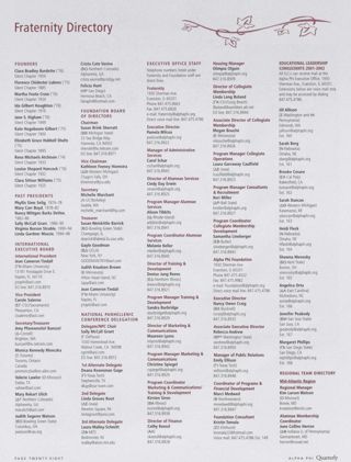 Fraternity Directory, Fall 2001