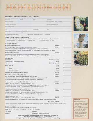 Alpha Phi Convention 2002 Registration Form, Winter 2002