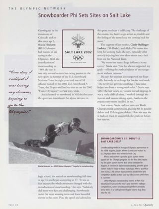 The Olympic Network: Snowboarder Phi Sets Sites on Salt Lake