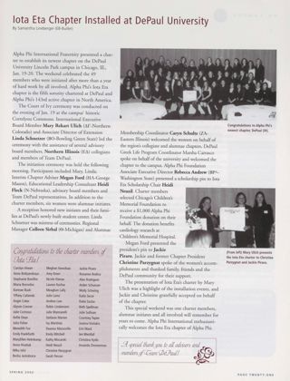 Iota Eta Chapter Installed at DePaul University