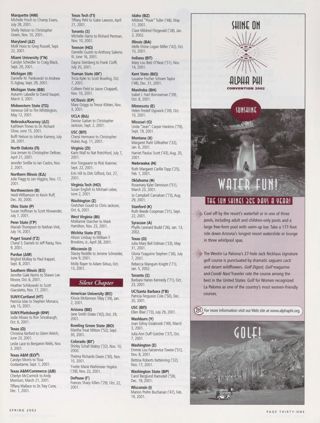 Announcements: Marriages, Spring 2002, Continued. Announcements: Silent Chapter, Spring 2002. Alpha Phi Convention 2002 Advertisement 1, Spring 2002