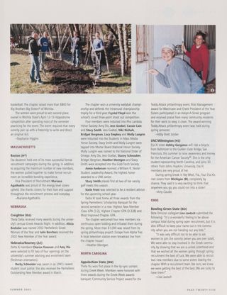On Campus: Wichita State (Gamma Xi), Summer 2002, Continued. On Campus: Boston (Eta), Summer 2002. On Campus: Creighton (Theta Delta), Summer 2002. On Campus: Nebraska/Kearney (Delta Xi), Summer 2002. On Campus: Appalachian State (Theta Nu), Summer 2002. On Campus: UNC/Wilmington (Eta Xi), Summer 2002. On Campus: Bowling Green (Beta Omicron), Summer 2002