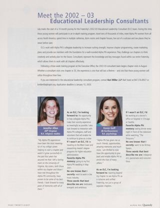 Meet the 2002-03 Educational Leadership Consultants