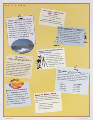 Bulletin Board, Summer 2002