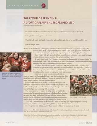 The Power of Friendship: A Story of Alpha Phi, Sports and Mud