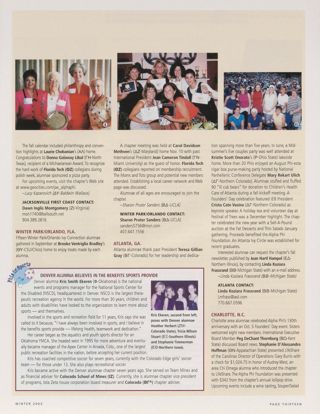 Alumnae Pride: Jacksonville First Coast, Fla., Winter 2003, Continued. Alumnae Pride: Winter Park/Orlando, Fla., Winter 2003. Alumnae Pride: Denver Alumna Believes in the Benefits Sports Provide. Alumnae Pride: Atlanta, Ga., Winter 2003. Alumnae Pride: Charlotte, N.C., Winter 2003