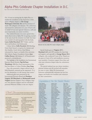 Alpha Phis Celebrate Chapter Installation in D.C.