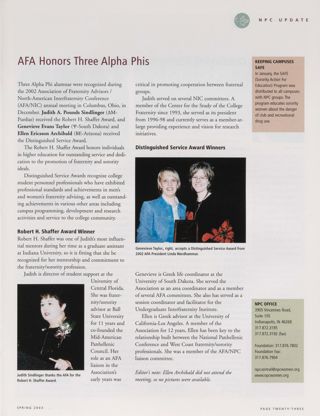 NPC Update: AFA Honors Three Alpha Phis